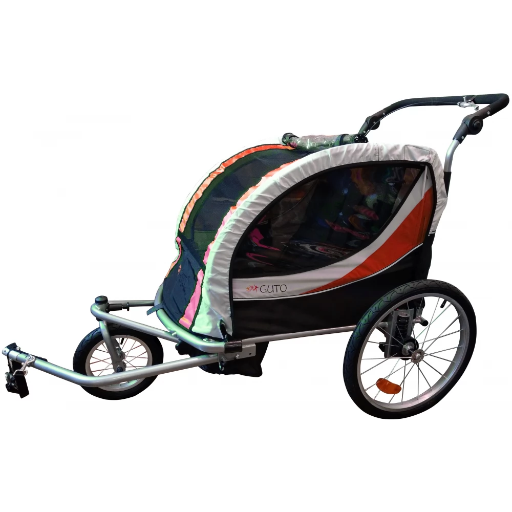 GUTO 3in1 Bicycle trailer black-red