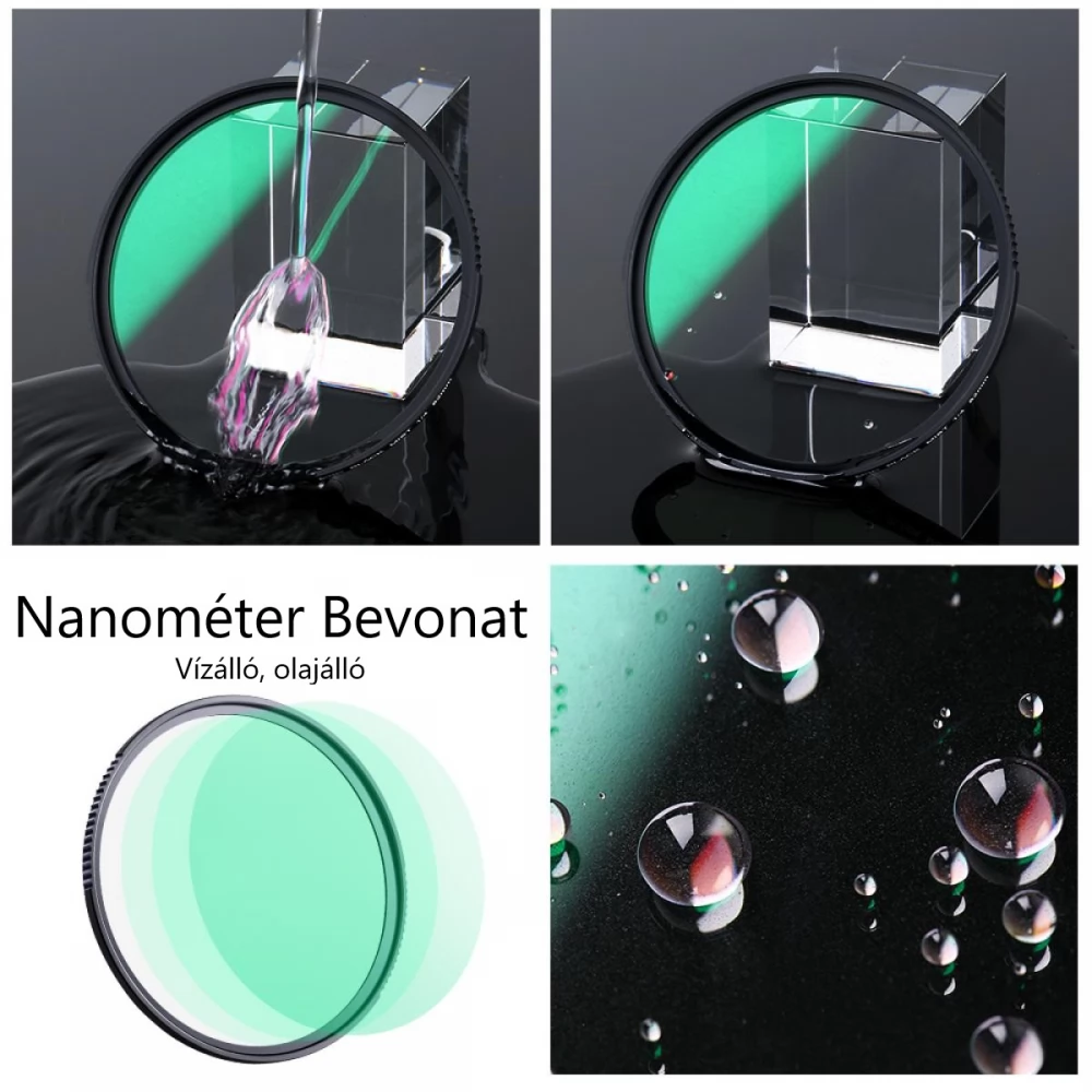 K-F CONCEPT Concept Nano-X Black Mist lágyító filtru 1/2 Rezistent la zgarieturi 49mm