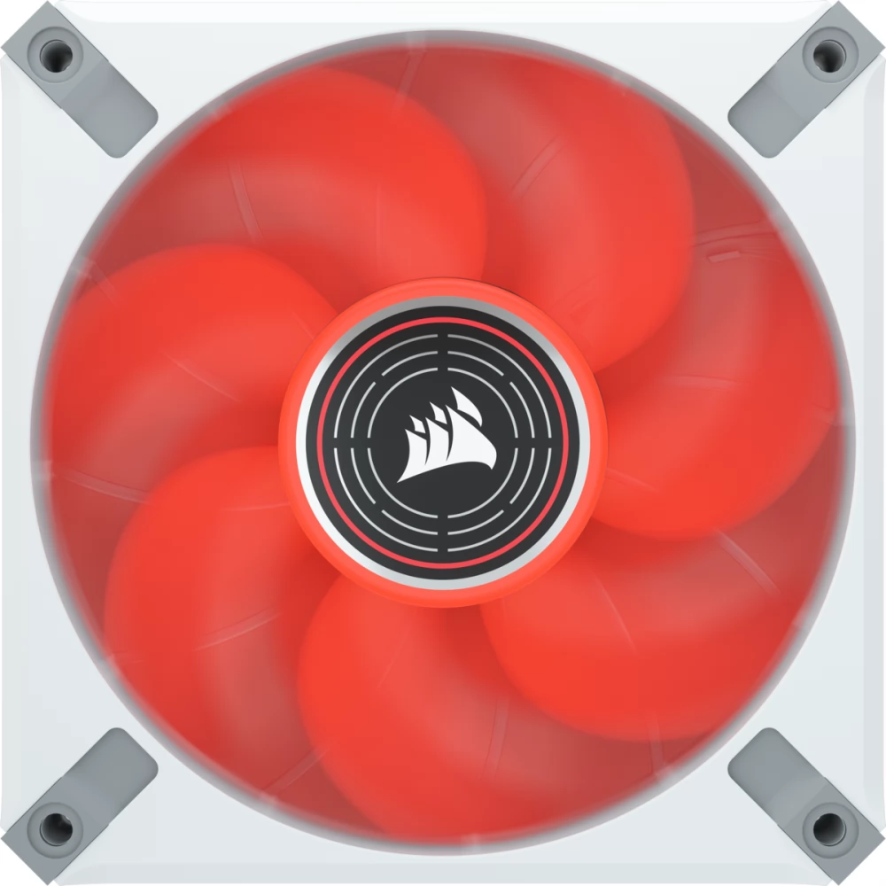 CORSAIR ML120 LED ELITE Red Premium 120mm PWM Magnetic Levitation Fan crvena bijela uramljen
