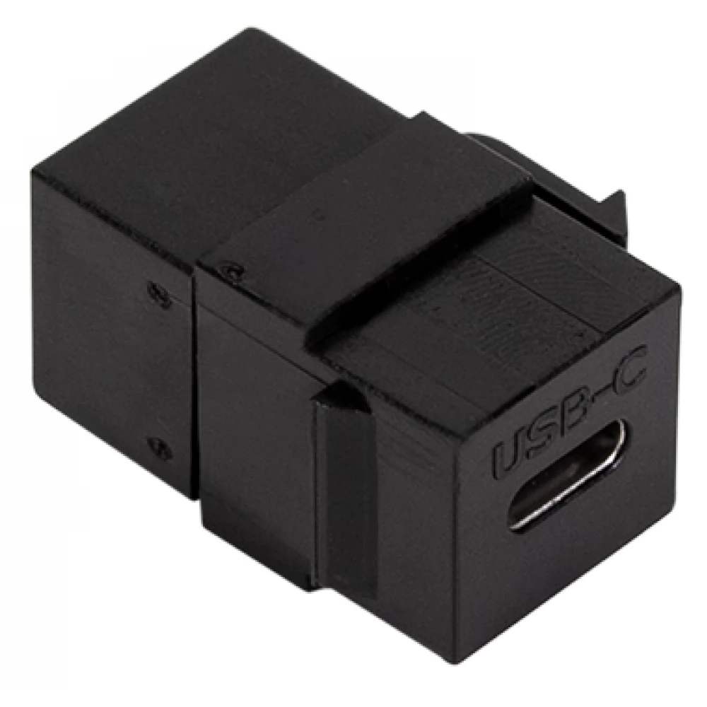 LOGILINK USB 3.1 Gen2 Type-C keystone coupler C/F to USB-C/F black