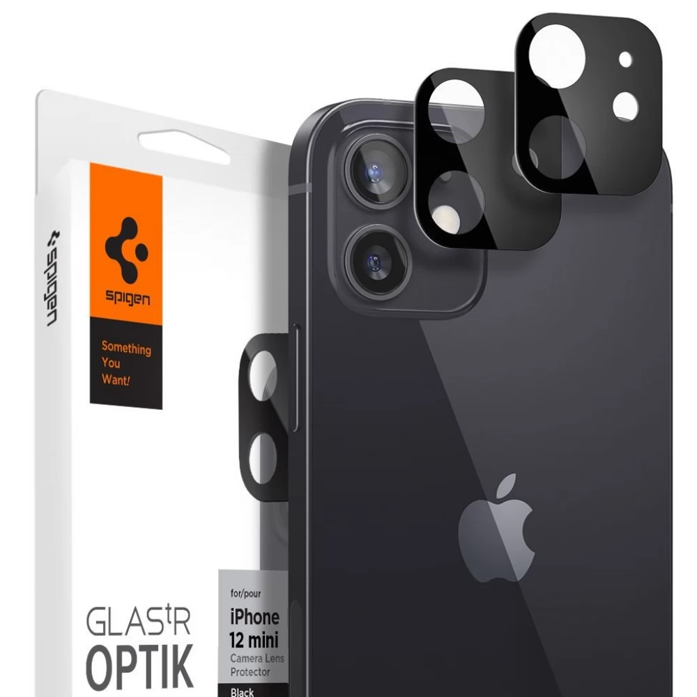 SPIGEN GlastR Optic Slim protecția camerei lentilă iPhone 12 mini negru