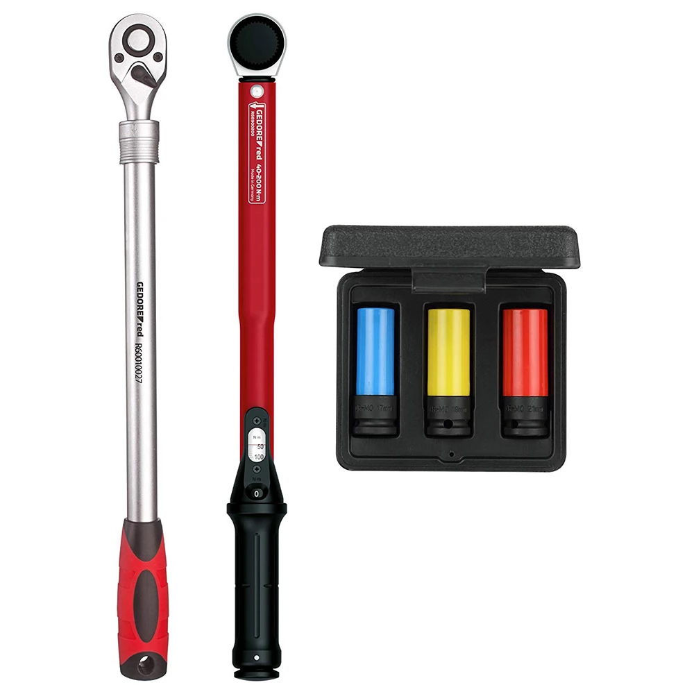 GEDORE R69003000 Red torque wrench and plug key stock 5 parts