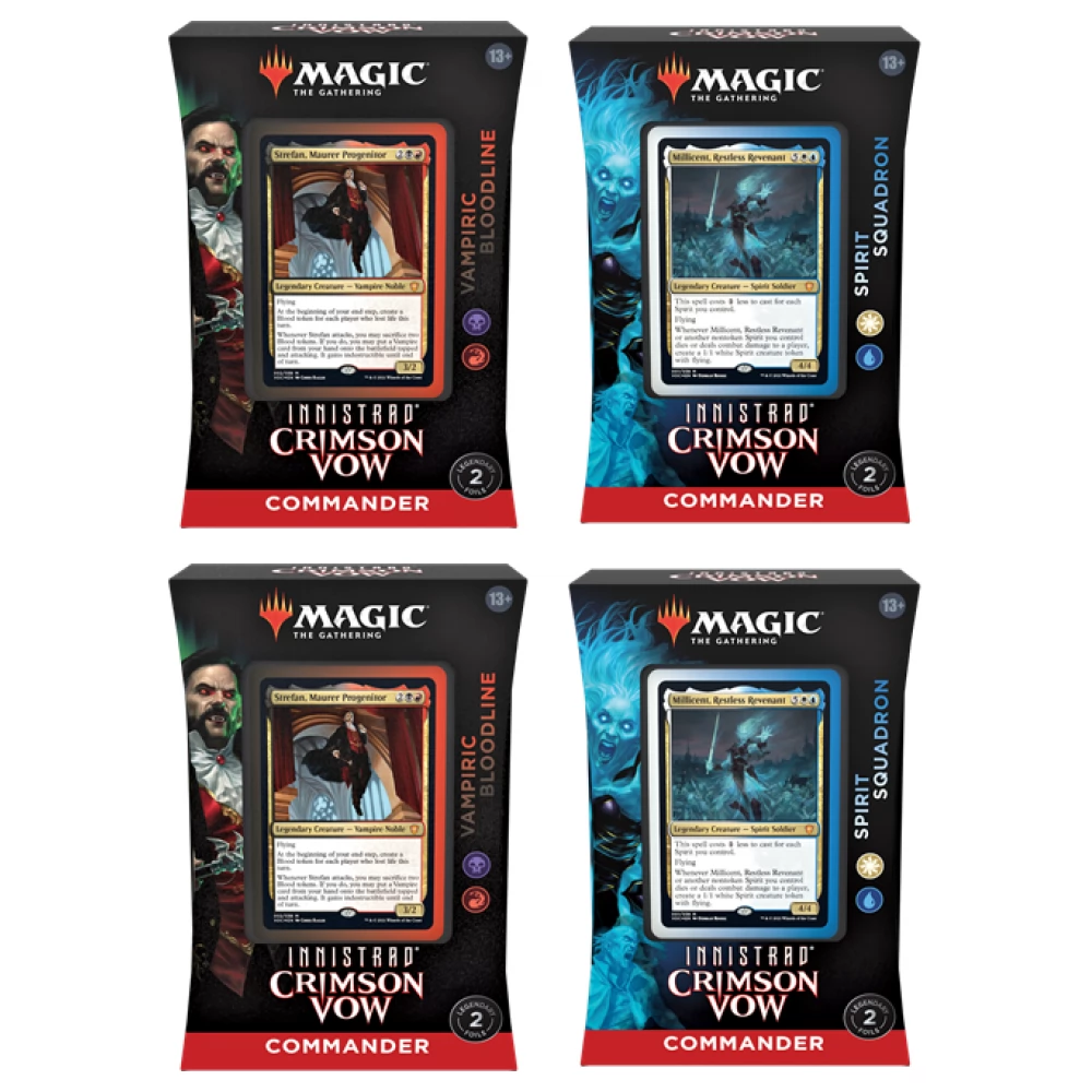 GYEREKJATEK Wizards of the Coast Magic: The Gathering - Innistrad Crimson Vow Commander Decks Display engleski