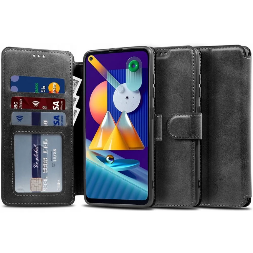 ZONE TP Wallett pe lateral cu deschidere toc stand magnet cataramă Samsung Galaxy A32 5G SM-A326B negru