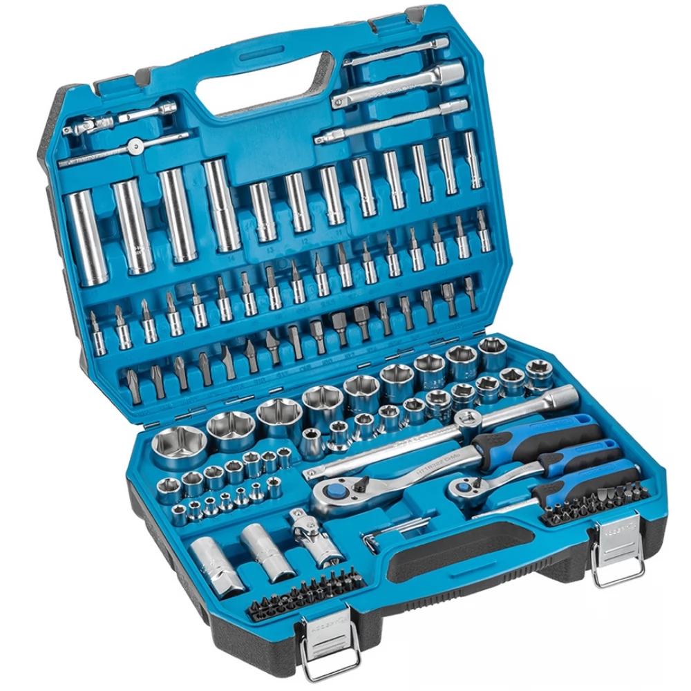 HOEGERT HT1R440 Ključ za utikač i set bitova 1/2" i 1/4" 144 delovi 72T HOEGERT HT1R440 Ključ za utikač i set bitova 1/2" i 1/4" 144 delovi 72T