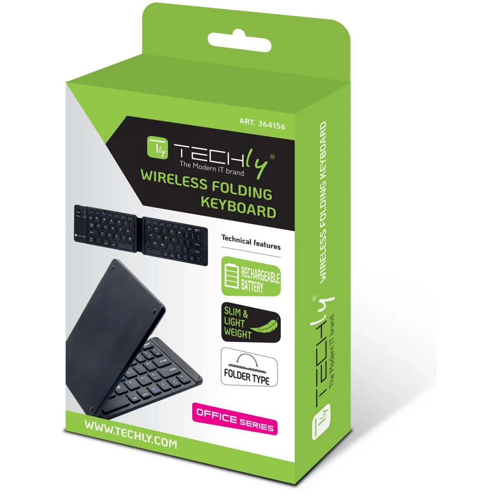 TECHLY USB Bluetooth Foldable Keyboard for Tablet and Smartphone