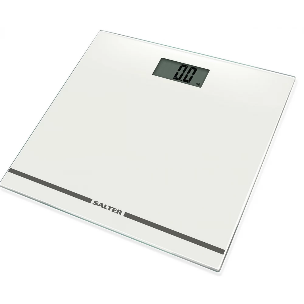 Large Display Glass Electronic Bathroom Scale, Black/White