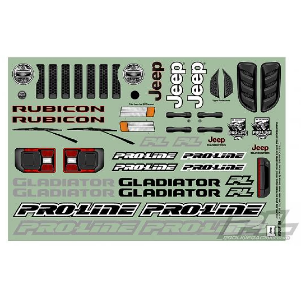 PRO-LINE Jeep Gladiator 12.3" kaszni dodatna