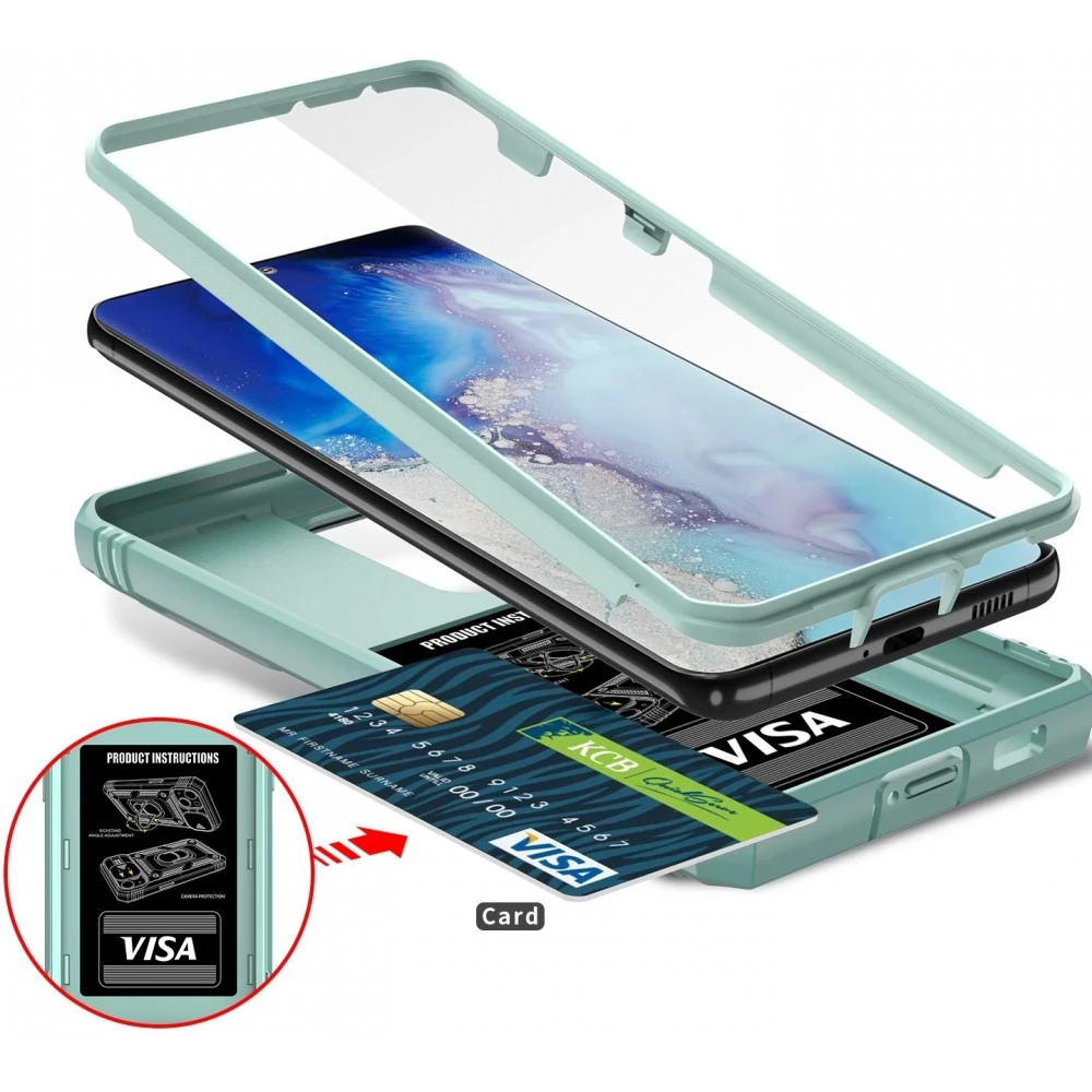 icdn.ru １３ WOOZE Military Armor back panel + front frame + phone case ring iPhone 13  Pro Red Black - iPoncomp.com