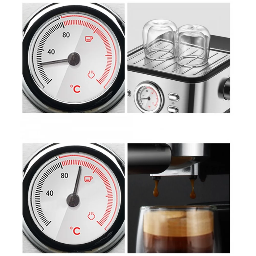 HiBREW 20Bar Semi Automatic Espresso Coffee Machine Temperature