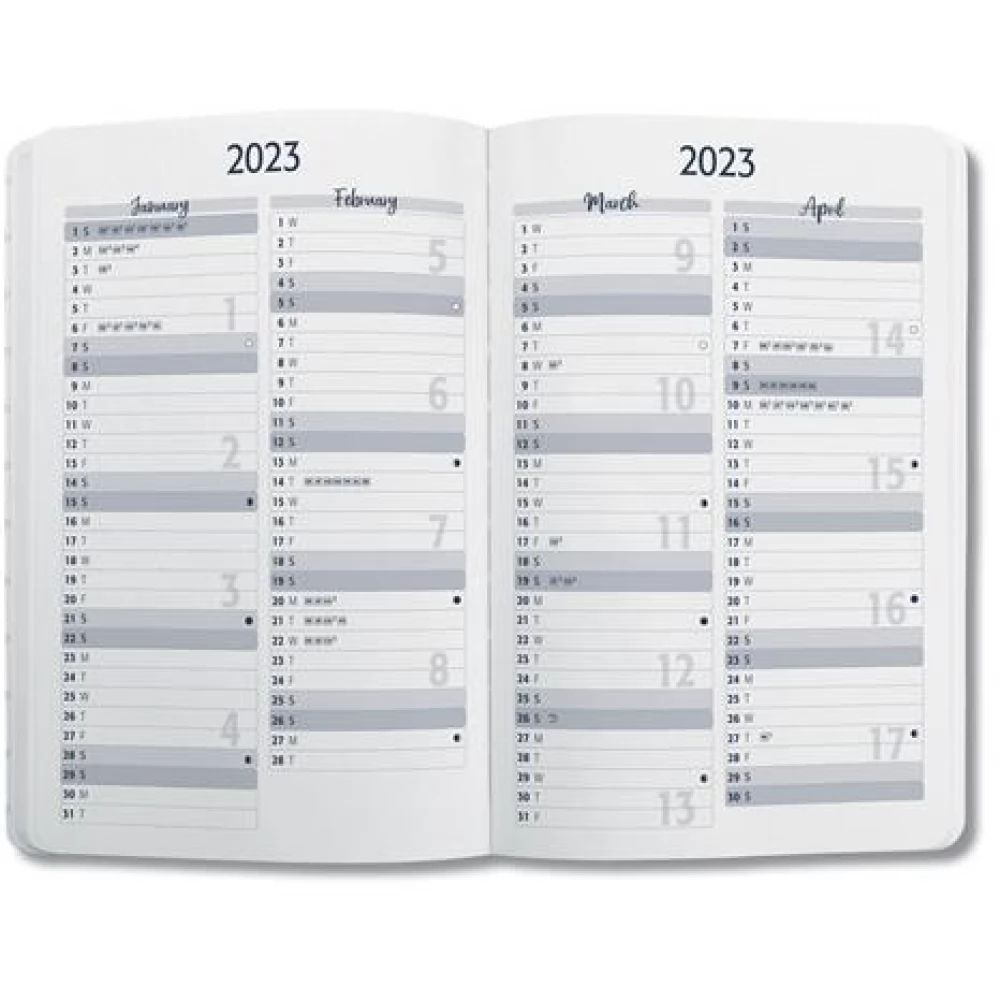 Sigel Conceptum 2024 Weekly Planner A5 Black Hard Cover