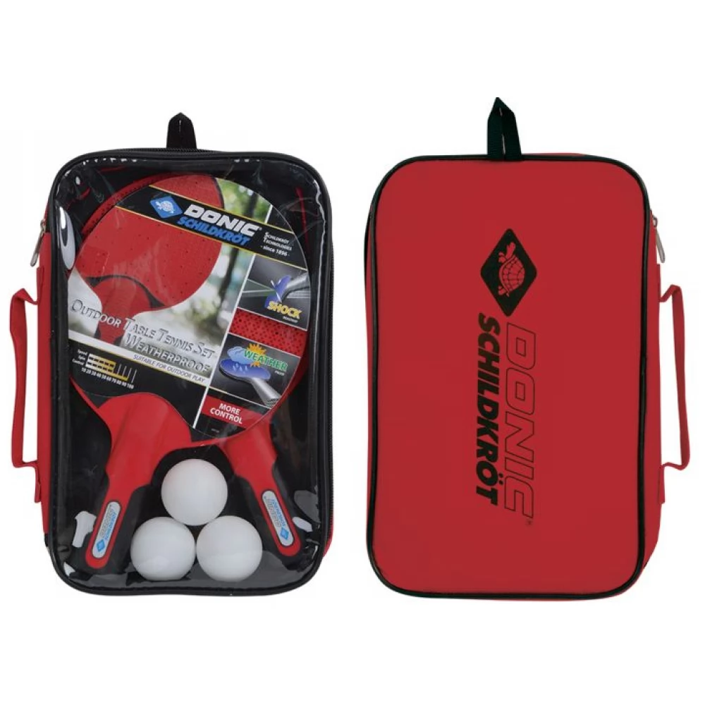 Donic-Schildkröt Set Regalo Tennis Tavolo Top Team 500 – Racchetta, 3 Palline E Custodia, Per Principianti
