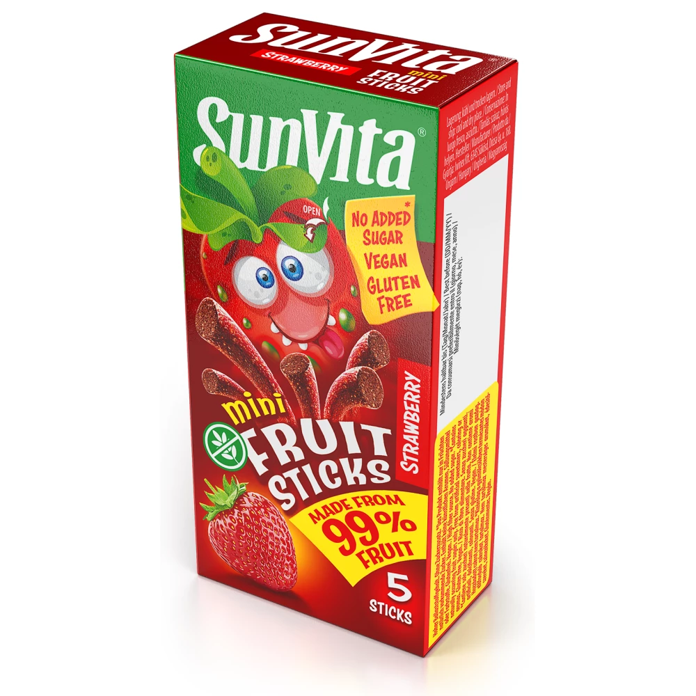 Sunvita Mini Fruit Sticks Strawberry 5 Pcs 50 G