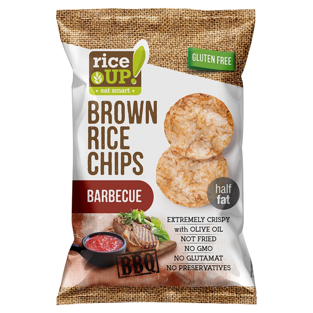 RICE UP Rice Up barna rizs chips barbecue ízű 60 g iPon hardver és