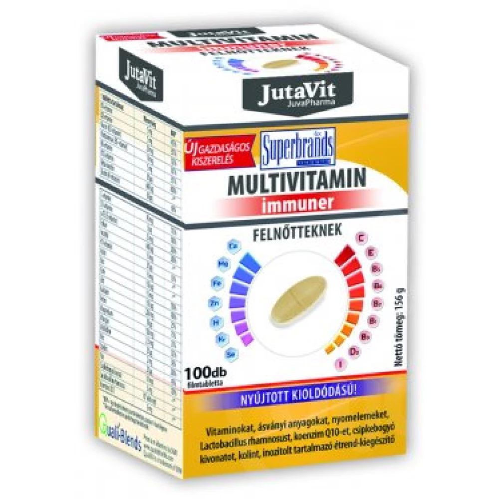 Jutavit multivitamin felnőtteknek nyújtott oldódású tabletta 100 db