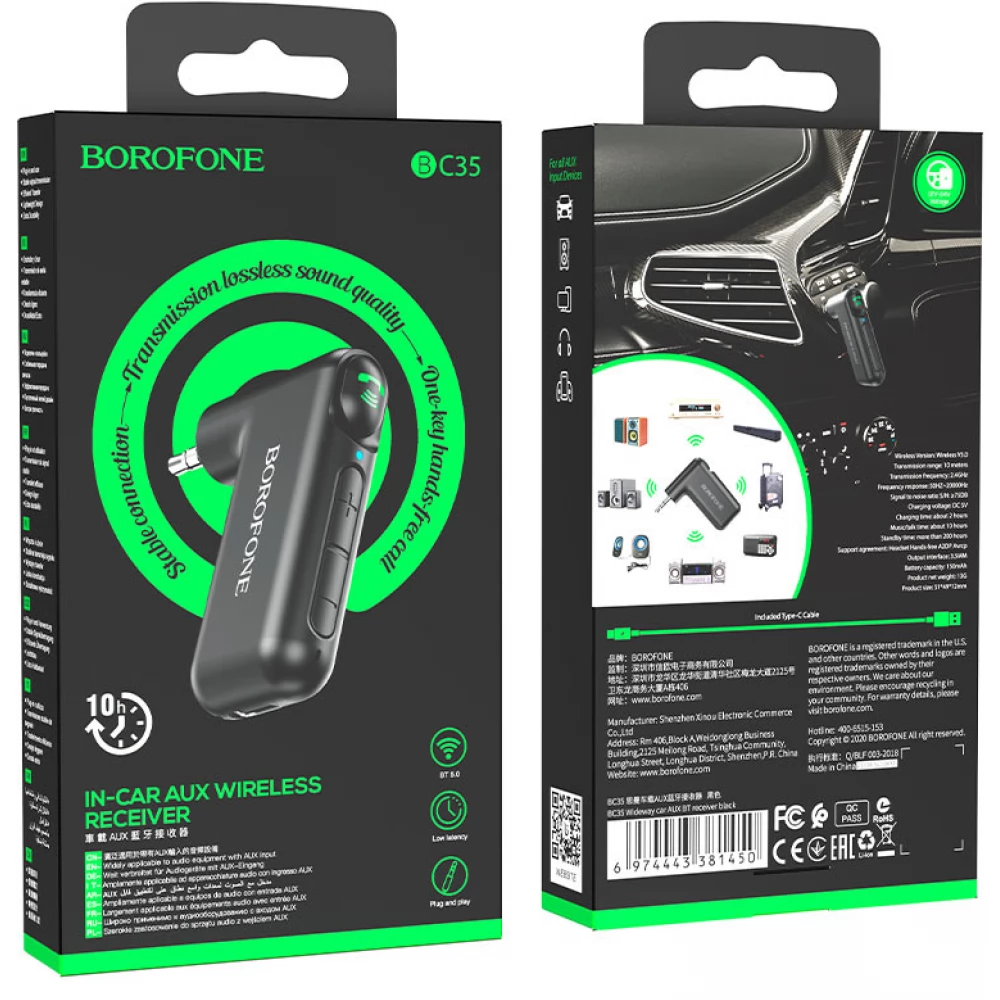 BOROFONE BT receiver BC35 Wideway AUX - iPon.hu
