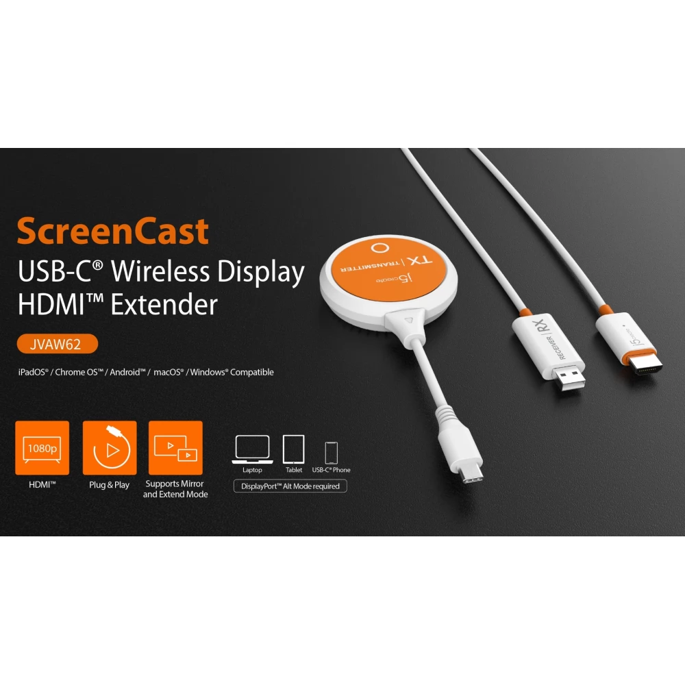 J5 hotsell Create Wireless Display HDMI Extender