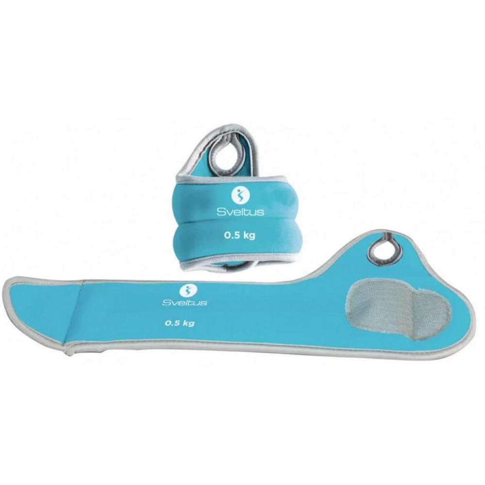 Sveltus Gewichtshandschoenen – 2 Kg Totaal, 2 Stuks Van 1 Kg, Blauw/zwart, Neopreen