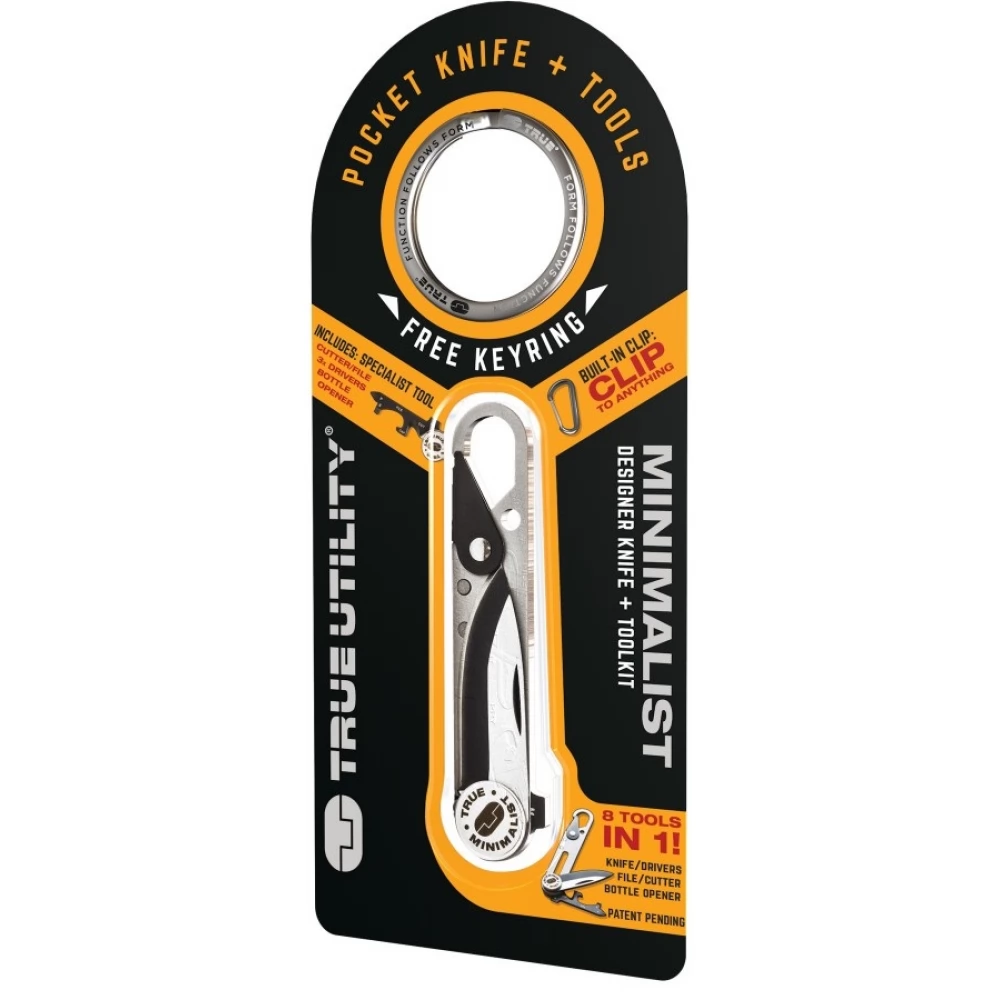 True Utility TU208 Minimalist slim pocket multi tool bottle opener pocket  knife