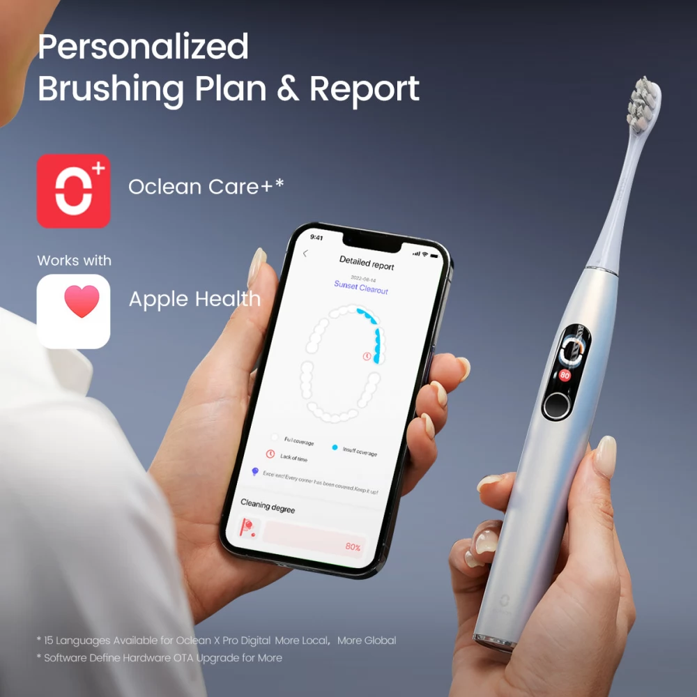 OCLEAN X Pro Digital Set Electronic toothbrush set gold - iPoncomp.com