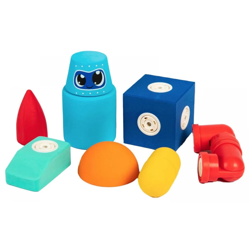 Blockaroo Robots CLICS TOYS Blockaroo építőjáték - Robot 10 darabos - iPon.hu