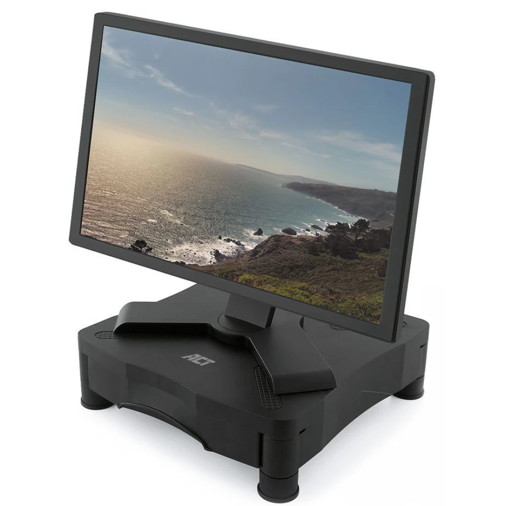 ACT CONNECTIVITY AC8200 Monitor stand with one drawer adjustable height ...