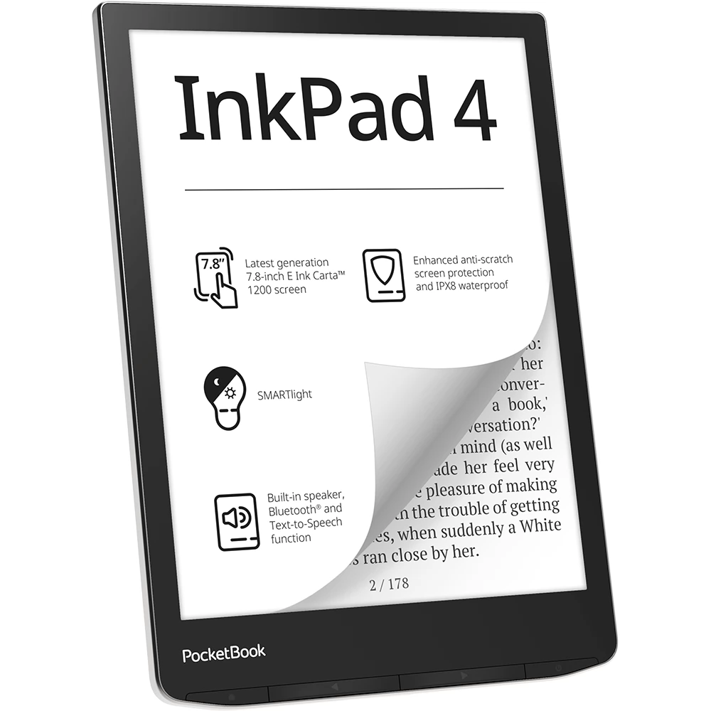 POCKETBOOK InkPad 4 7.8" 32GB Argint iPon știri hardware și