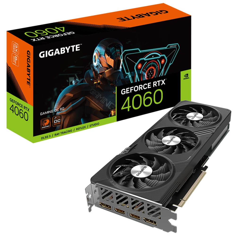 GIGABYTE GV-N4060GAMING OC-8GD GAMING OC GeForce RTX 4060 8GB GDDR6 DLSS3