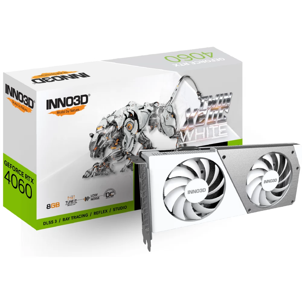 INNO3D TWIN X2 OC WHITE GeForce RTX 4060 8GB GDDR6 DLSS3 INNO3D TWIN X2 OC WHITE GeForce RTX 4060 8GB GDDR6 DLSS3