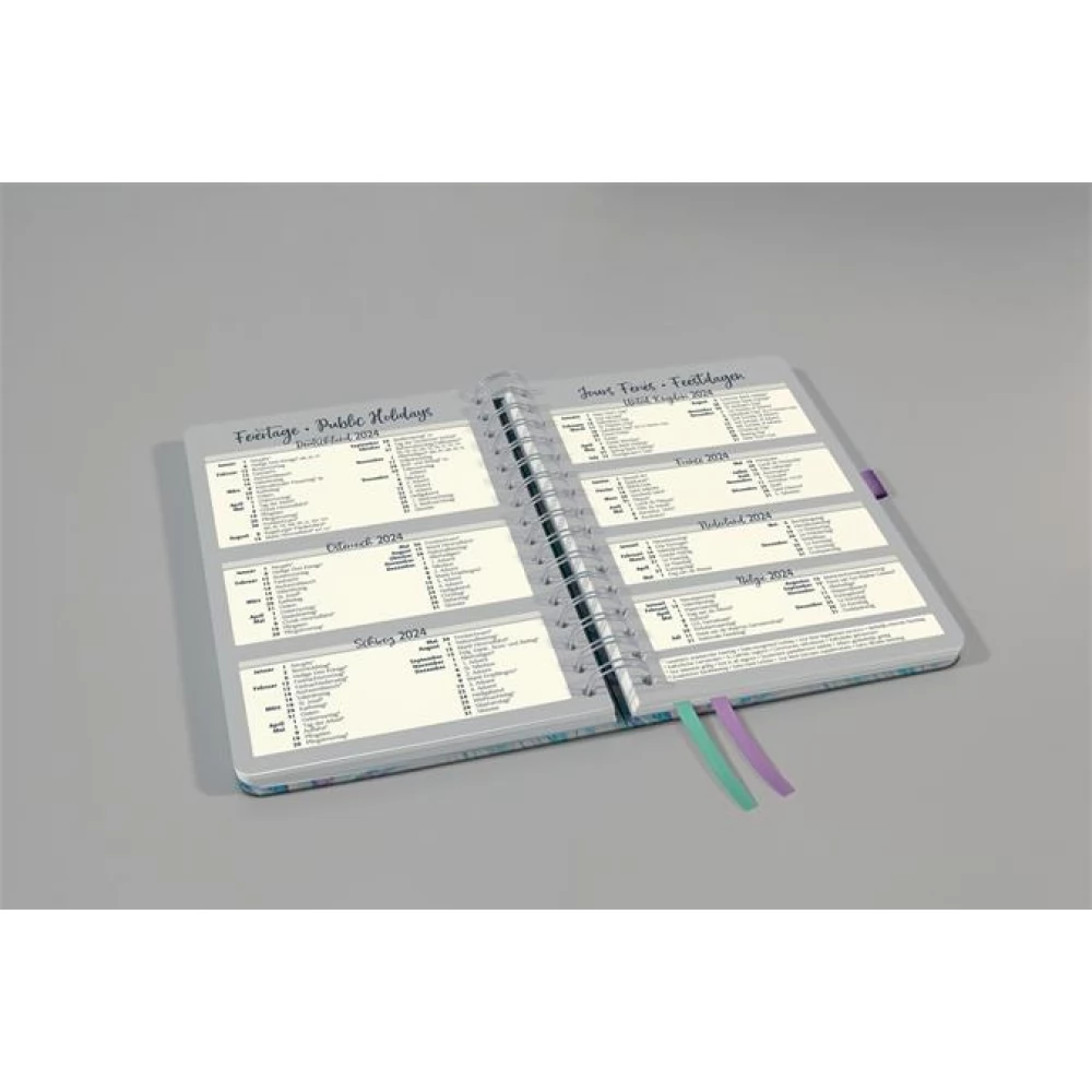 SIGEL J4215 Jolie 2024 Weekly Planner Approx. A5 Blue Hard Cover