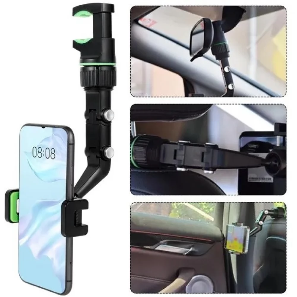 ZONE H-HS162 Universal car holder 50-100mm in 360° rotatable visszapillantóra-fejtámlára black - iPon - hardware and software news, reviews, webshop, forum