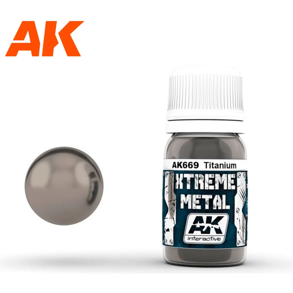 AK669 Xtreme Metal TITANIUM 30 ml AK INTERACTIVE