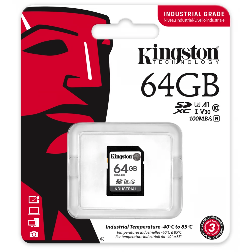 KINGSTON Industrial 64GB SDXC 30 MB/s SDIT/64GB - iPoncomp.com