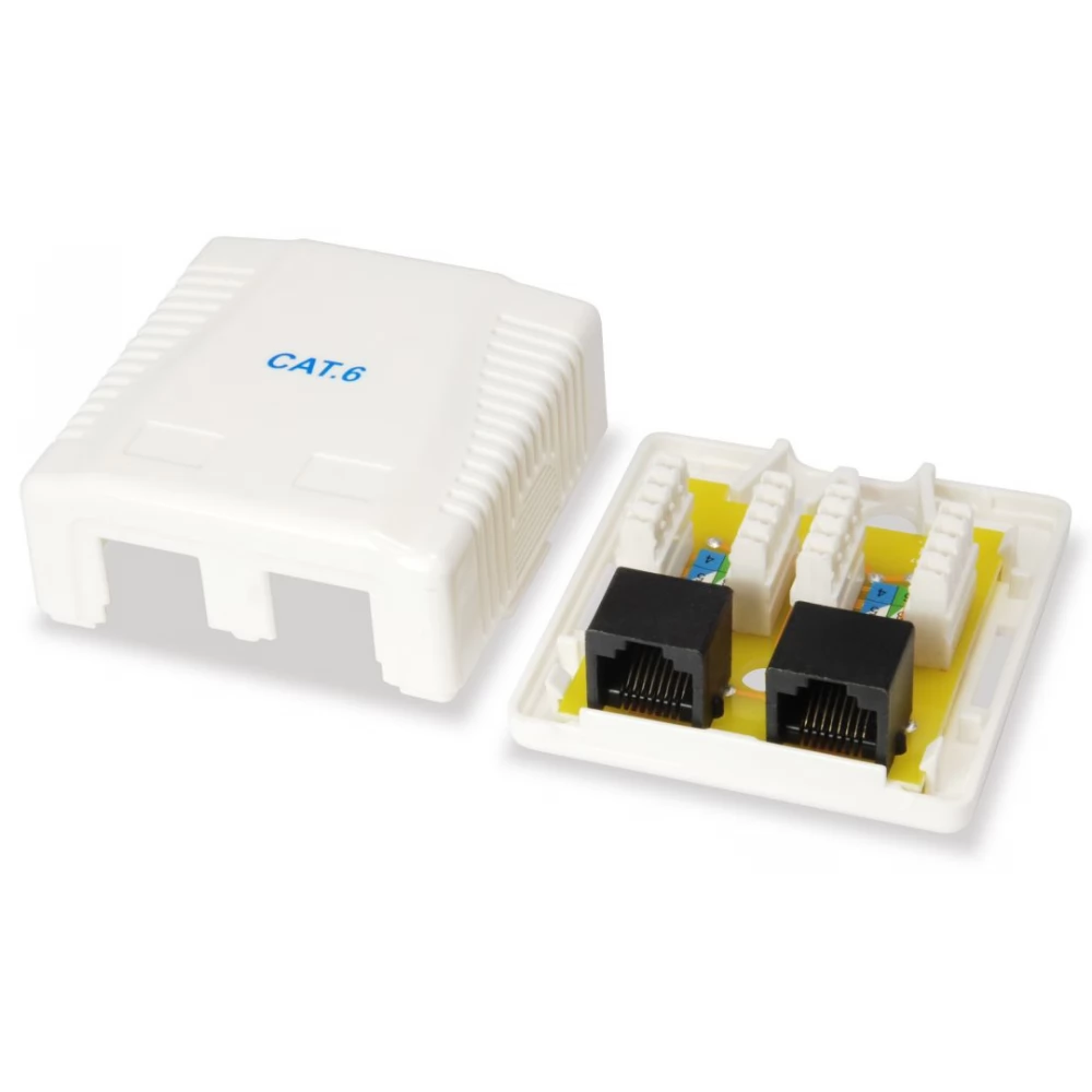 EQUIP 2-Port Cat.6 Surface Mount Box 235214 - iPon.hu