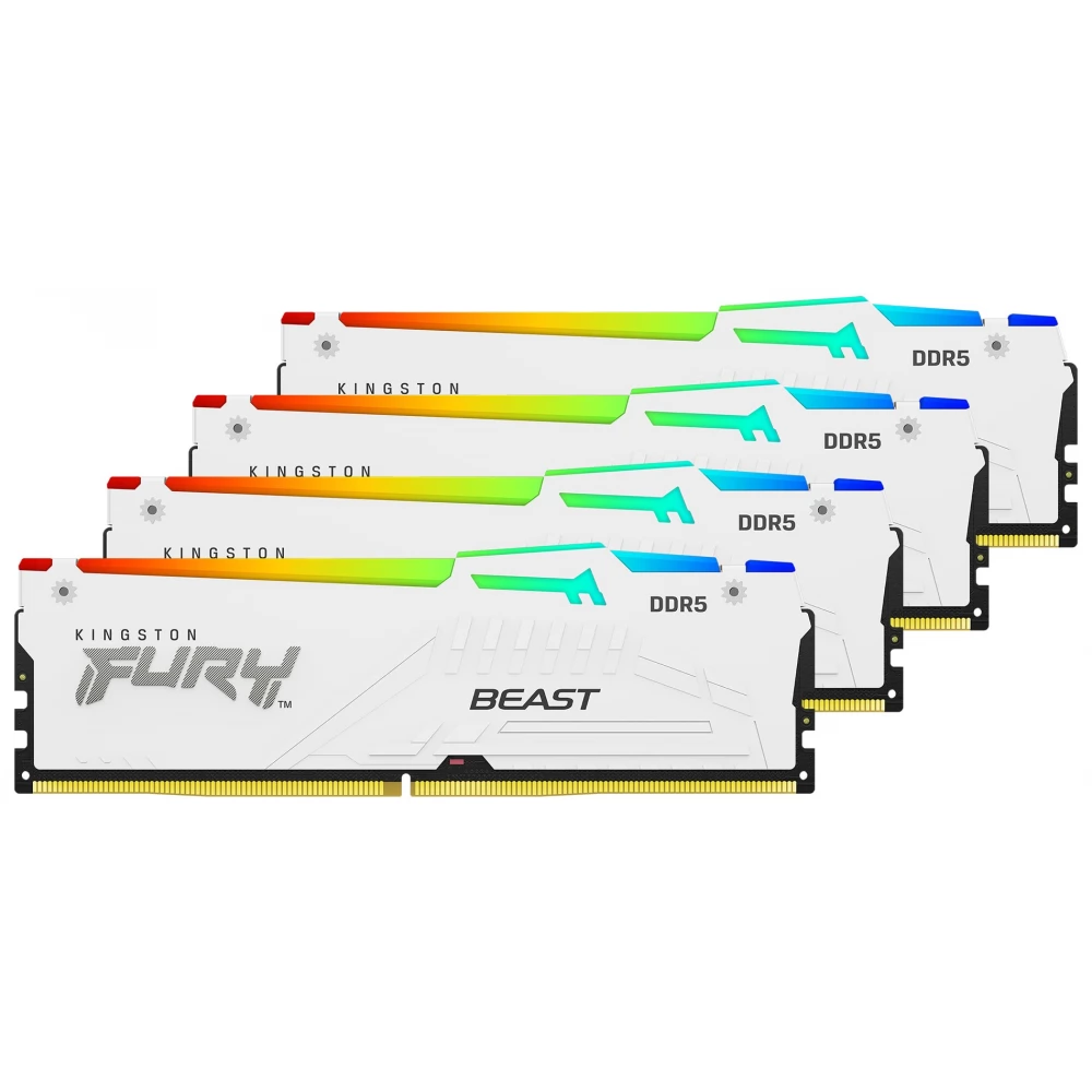 KINGSTON FURY 128GB Beast RGB DDR5 5600MHz CL40 KIT KF556C40BWAK4-128 ...