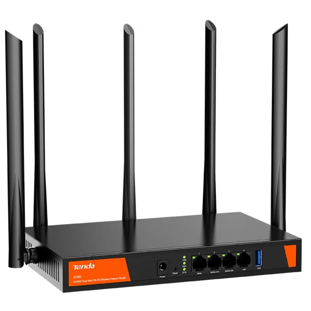TENDA W30E AX3000 Dual Band WiFi-6 Wireless Hotspot Router - iPoncomp.com
