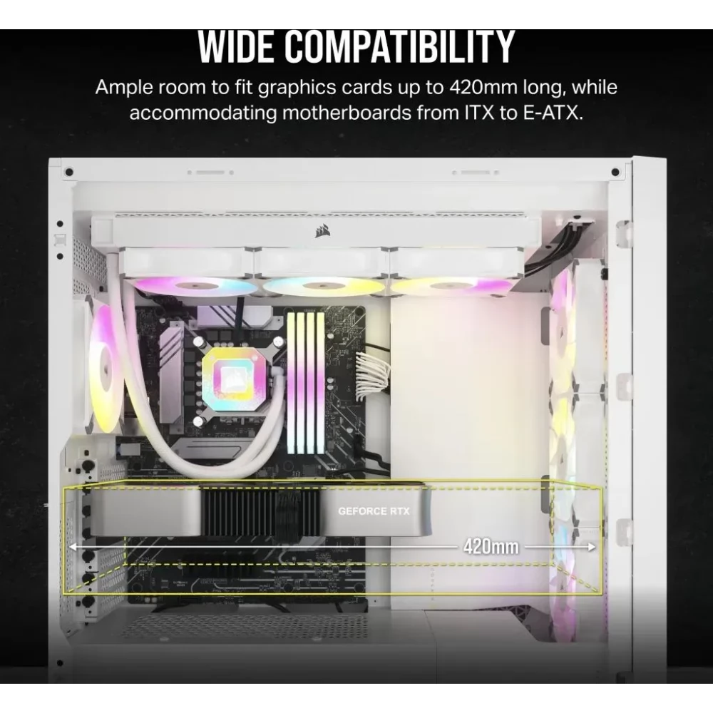 CORSAIR 5000D Core Airflow TG white - iPoncomp.com