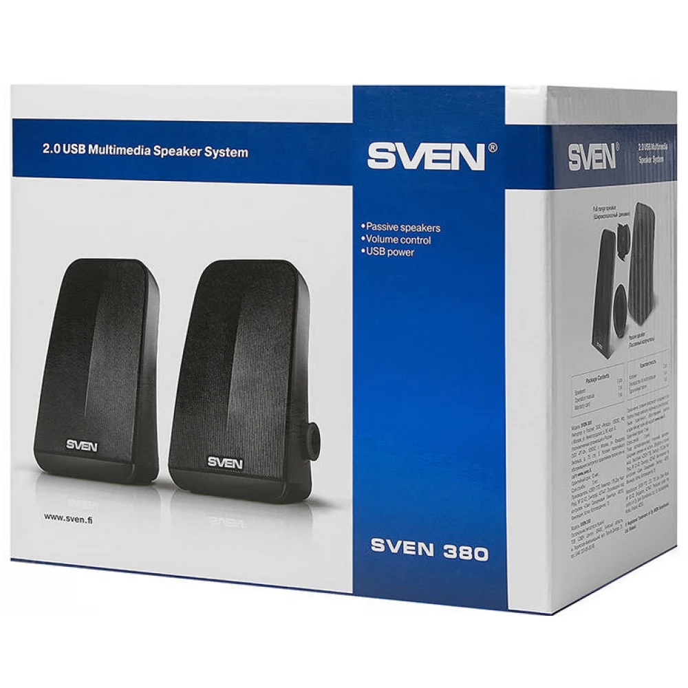 SVEN 380 Speaker USB 2.0 black - iPoncomp.com
