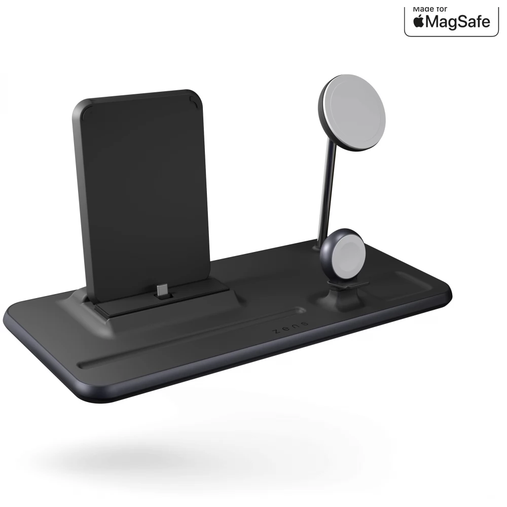 ZENS 4in1 iPad + MagSafe wireless charger fekete iPon.hu