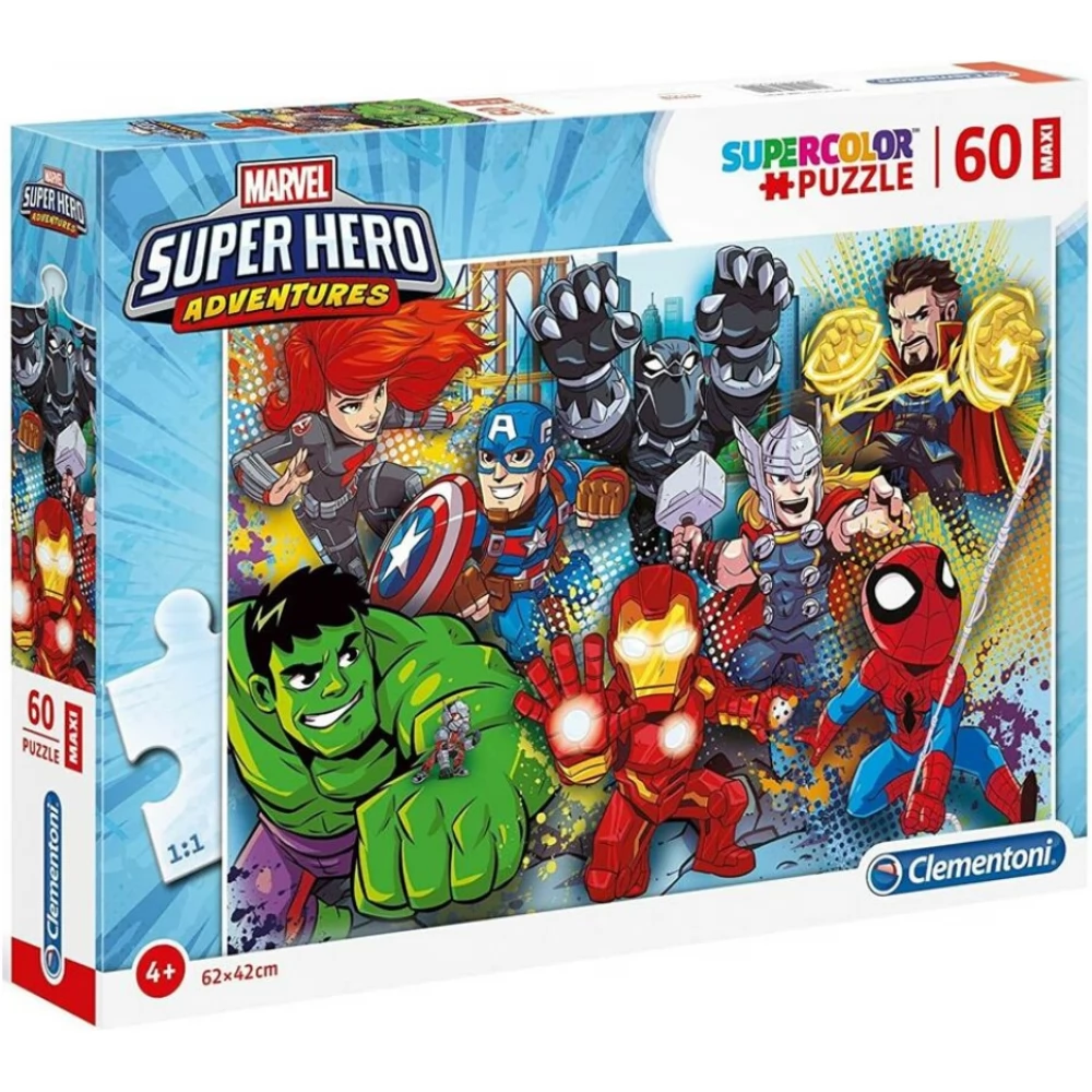 CLEMENTONI Puzzle game 60 pieces SuperColor Maxi Marvel Super Hero  Adventures - iPon - hardware and software news, reviews, webshop, forum