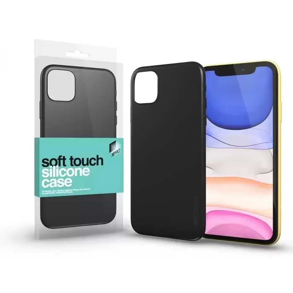XPRO Soft Touch Silicon Case iPhone 15 Plus black - iPoncomp.com