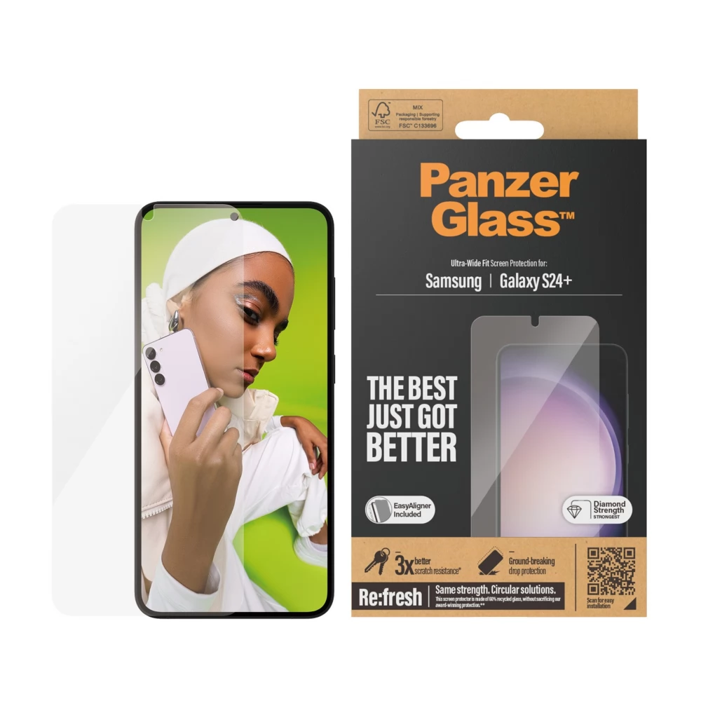 PANZERGLASS Screen Protector Ultra Wide Fit Samsung Galaxy S24