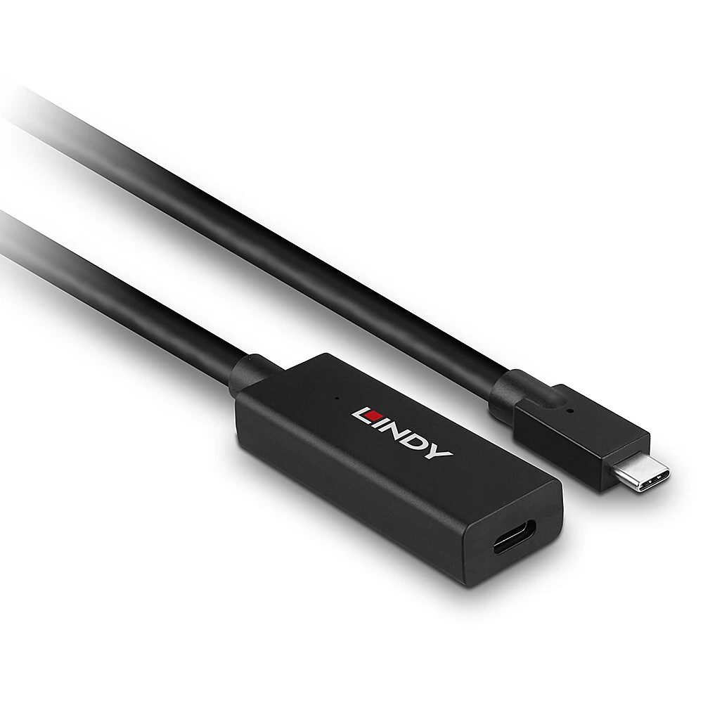 LINDY USB 3.1 Type C Hosszabbító Fekete 5m 43364 - iPon - hardver