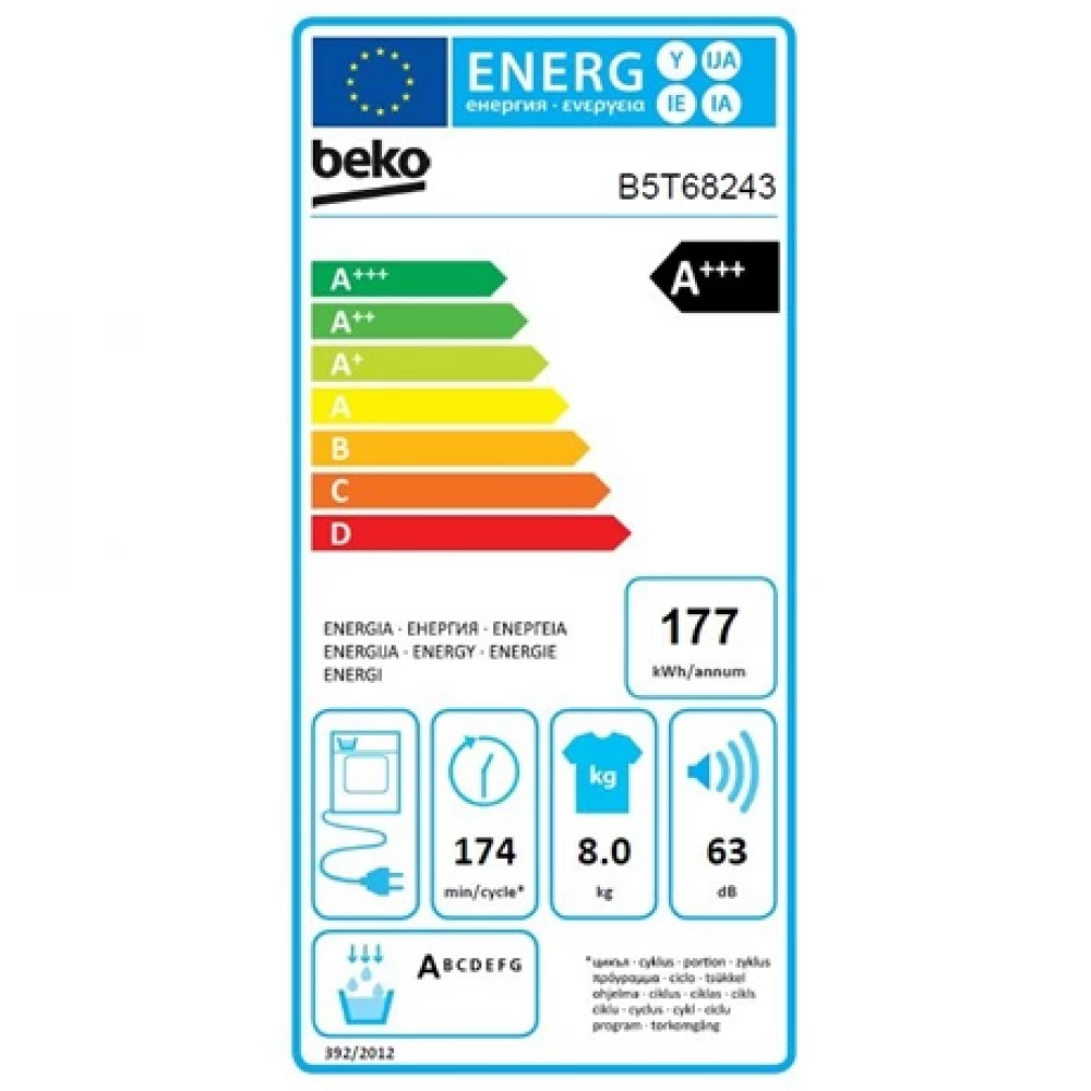 BEKO B5T68243 Szárítógép Hőszivattyús 8 kg A+++ fehér - iPon - hardver ...