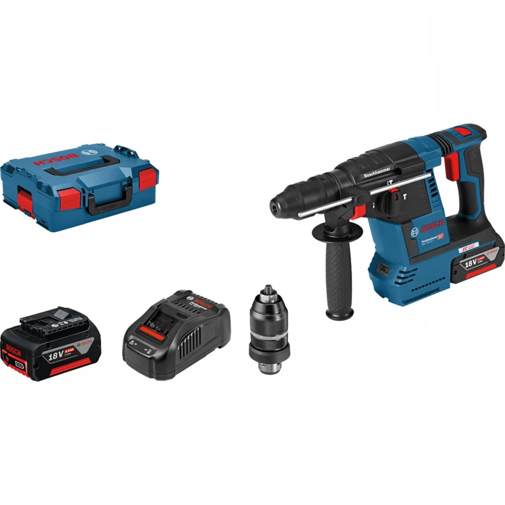 BOSCH GBH 18V 26 F Professional Akkus Rotary hammer 2x 8.0Ah ProCore akku suitcase iPoncomp