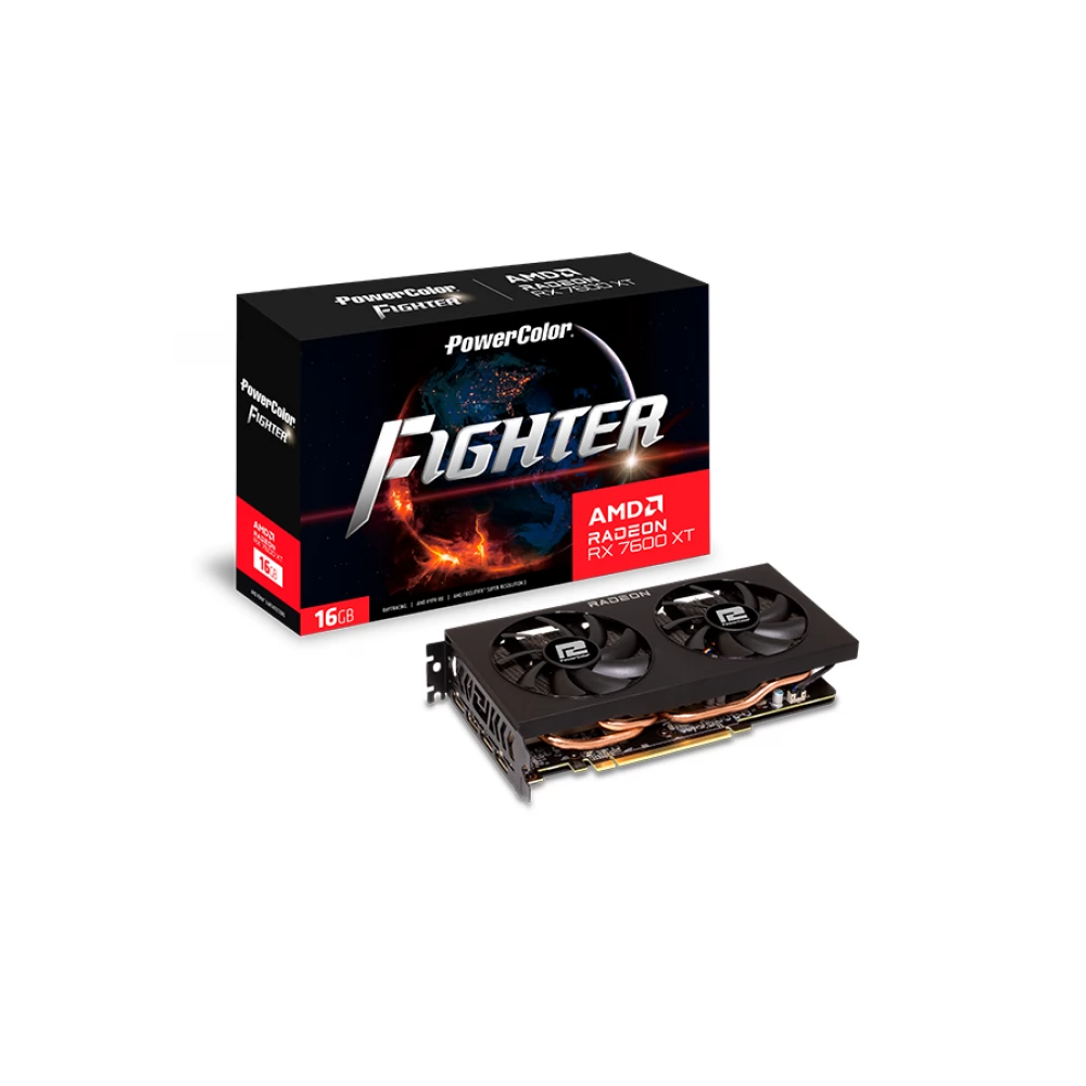 POWERCOLOR RX 7600 XT 16GF Radeon RX 7600 XT 16GB GDDR6 Fighter PCIE