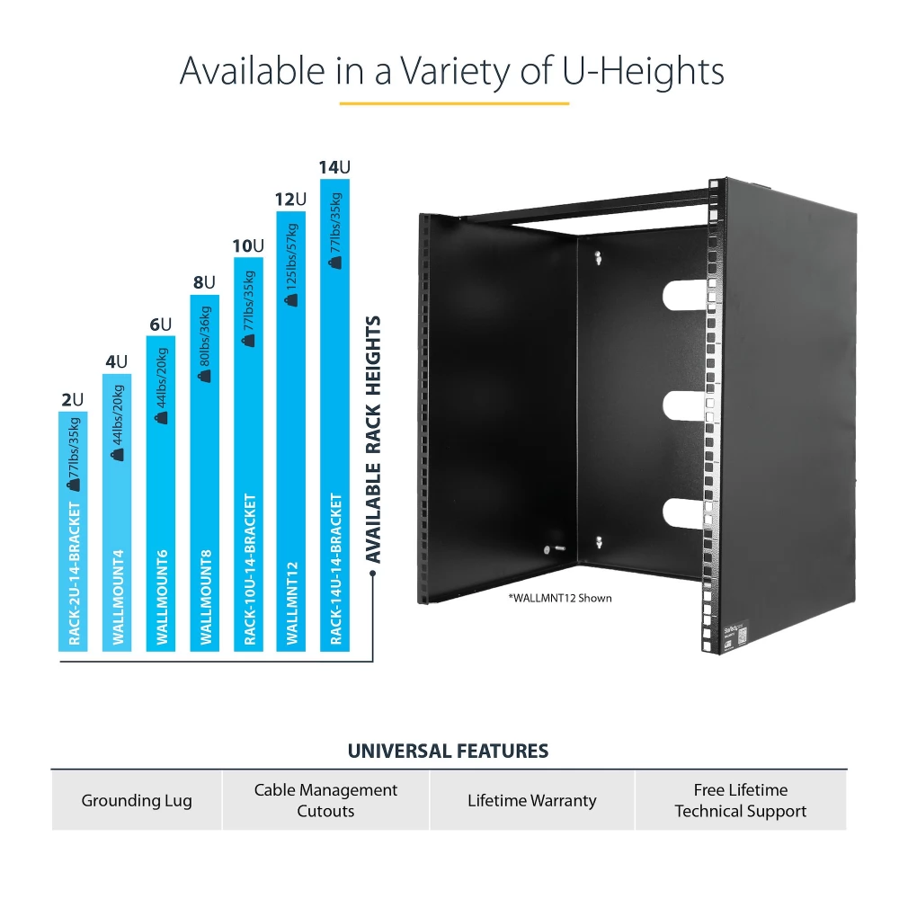 STARTECH 10U Wall Mount Network Rack RACK-10U-14-BRACKET - iPoncomp.com