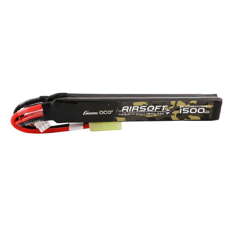 Gens ace 25C 1500mAh 2S1P 7.4V Airsoft Gun Lipo Battery with mini Tamiya Plug Gens ace 25C 1500mAh 2S1P 7.4V Airsoft Gun Lipo Battery with mini Tamiya Plug