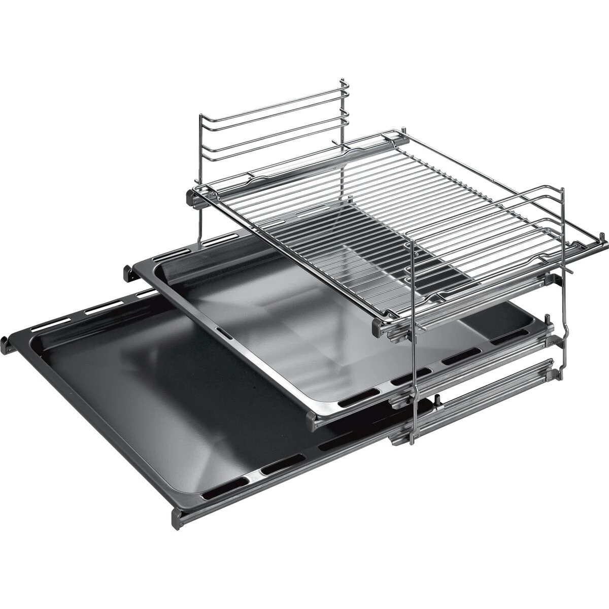 Oven Rails BOSCH HEZ438301 telescopic Oven rails 3 storey Silver - iPoncomp.com