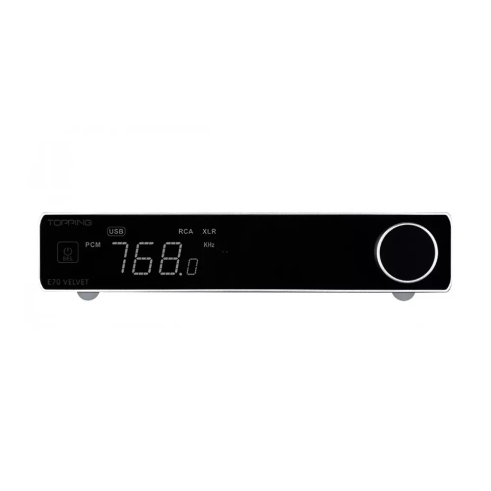 TOPPING E70 VELVET Table DAC 768kHz PCM and DSD512 Silver - iPoncomp.com